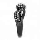 Rings For Women TK3448 Light Black Stainless Steel Ring with AAA Grade CZ