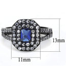 Rings For Women TK3449 Black - Stainless Steel Ring with Synthetic