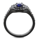 Rings For Women TK3449 Black - Stainless Steel Ring with Synthetic