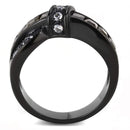 Rings For Women TK3452 Black - Stainless Steel Ring with Synthetic in Brown