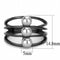 Silver Jewelry Rings Rings For Women TK3454 Black - Stainless Steel Ring with Synthetic Alamode Fashion Jewelry Outlet