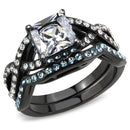 Rings For Women TK3457 Black - Stainless Steel Ring with AAA Grade CZ