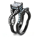 Rings For Women TK3457 Black - Stainless Steel Ring with AAA Grade CZ