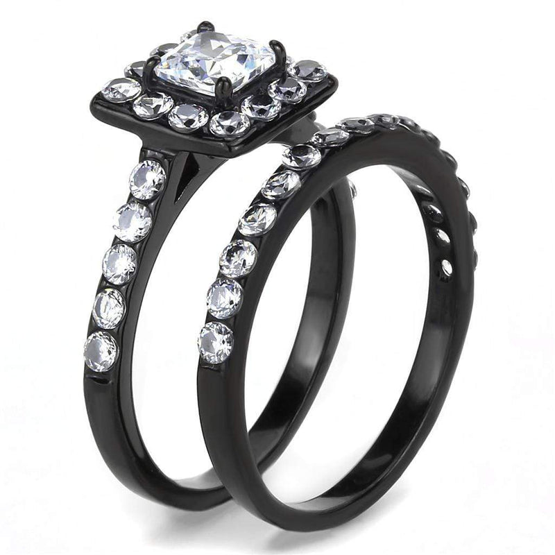 Rings For Women TK3458 Black - Stainless Steel Ring with AAA Grade CZ