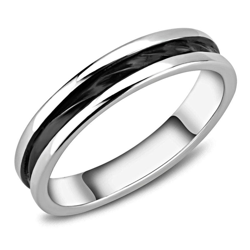 Rings For Women TK3502 Two-Tone Black - Stainless Steel Ring