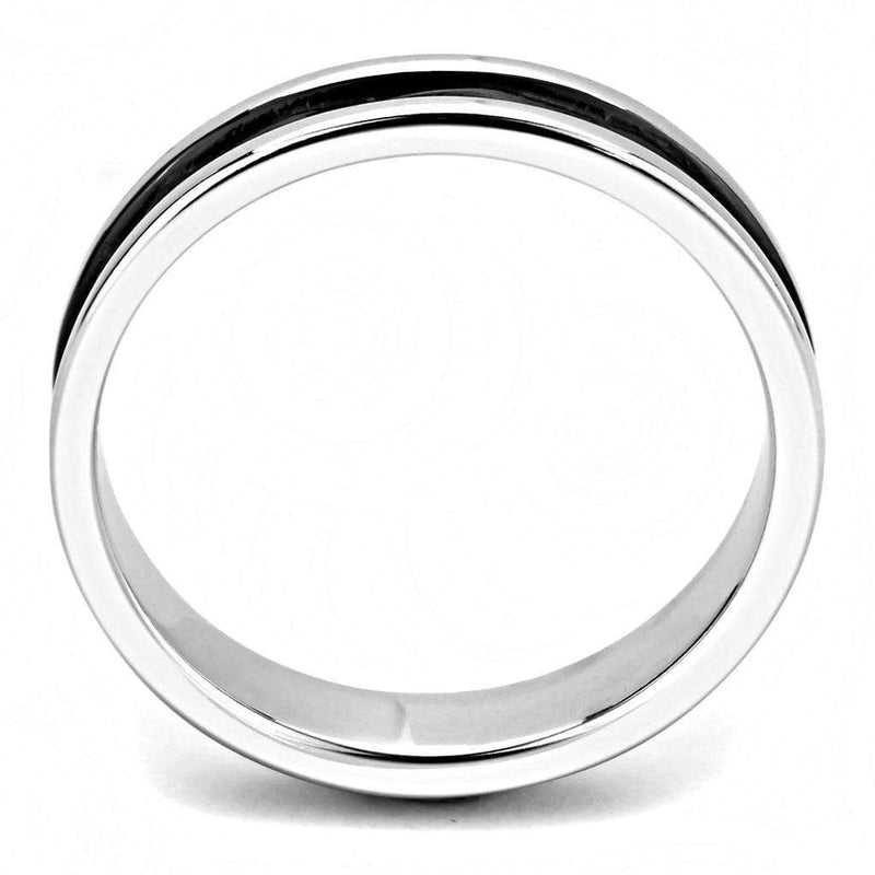 Rings For Women TK3502 Two-Tone Black - Stainless Steel Ring