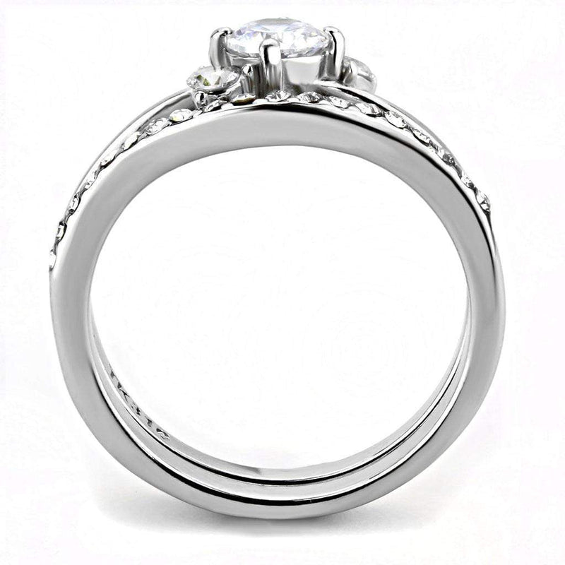 Silver Jewelry Rings Rings For Women TK3507 Stainless Steel Ring with AAA Grade CZ Alamode Fashion Jewelry Outlet