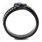 Rings For Women TK3511 Light Black  (Gun) Stainless Steel Ring with CZ