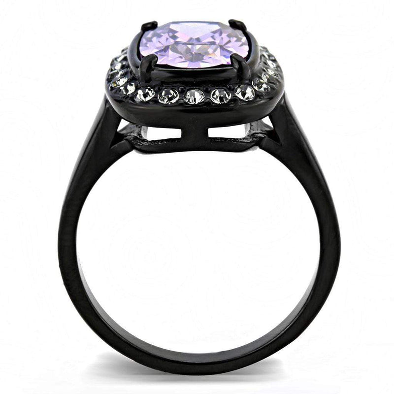 Rings For Women TK3512 Black - Stainless Steel Ring with AAA Grade CZ