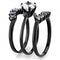 Rings For Women TK3514 Black - Stainless Steel Ring with AAA Grade CZ