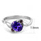 Rings For Women TK3525 Stainless Steel Ring with AAA Grade CZ in Tanzanite