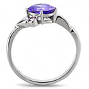 Rings For Women TK3525 Stainless Steel Ring with AAA Grade CZ in Tanzanite