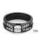 Rings For Women TK3555 Black - Stainless Steel Ring with AAA Grade CZ