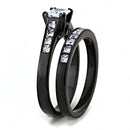 Rings For Women TK3555 Black - Stainless Steel Ring with AAA Grade CZ