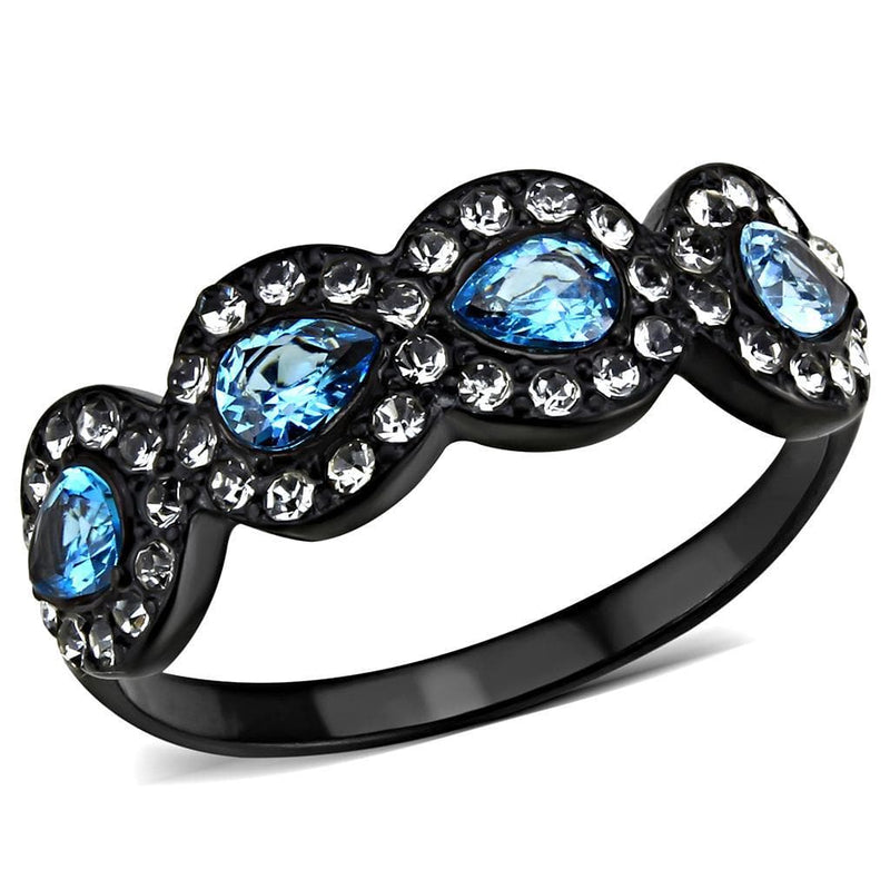 Rings For Women TK3559 Black - Stainless Steel Ring with AAA Grade CZ