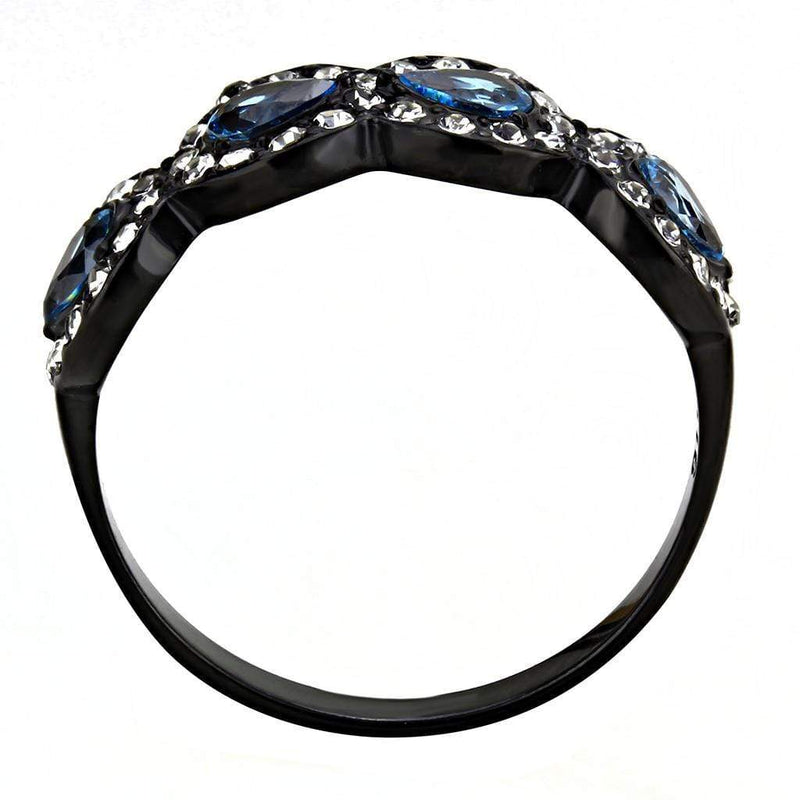 Rings For Women TK3559 Black - Stainless Steel Ring with AAA Grade CZ