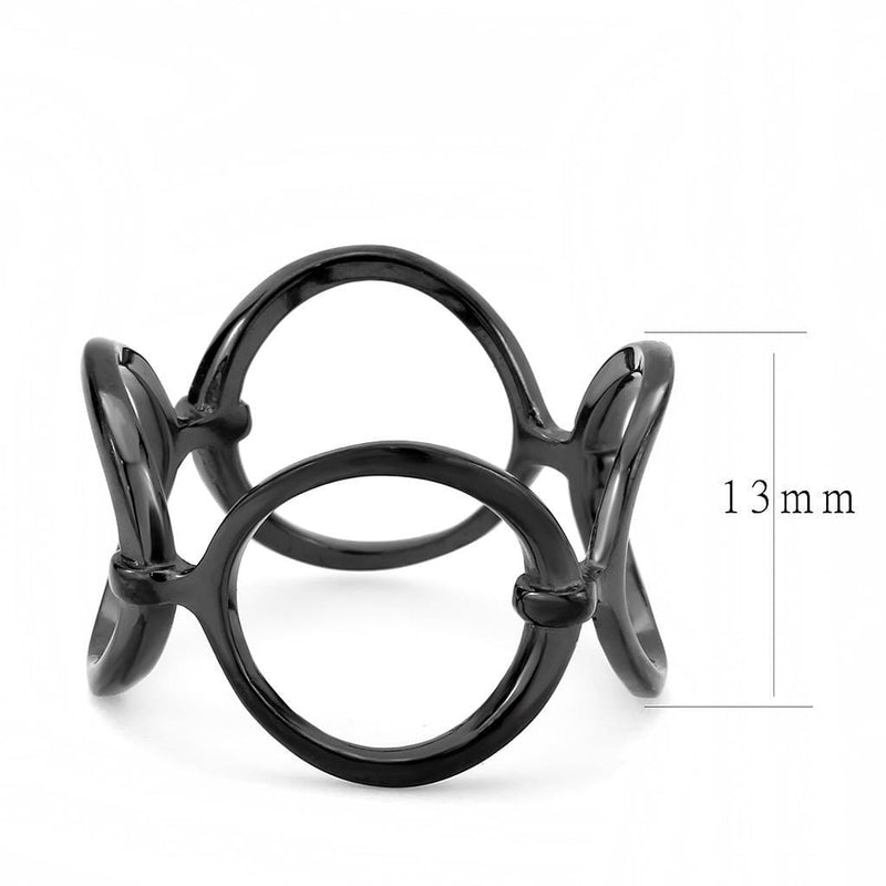 Rings For Women TK3568 Black - Stainless Steel Ring