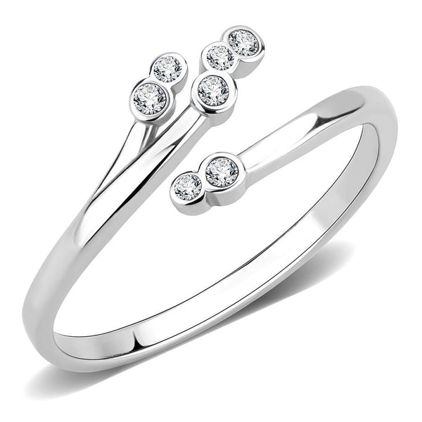 Rings For Women TK3570 No Plating Stainless Steel Ring with AAA Grade CZ