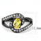 Rings For Women TK3571 Black - Stainless Steel Ring with AAA Grade CZ