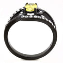 Rings For Women TK3571 Black - Stainless Steel Ring with AAA Grade CZ