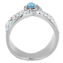 Rings For Women TK3572 No Plating Stainless Steel Ring with AAA Grade CZ