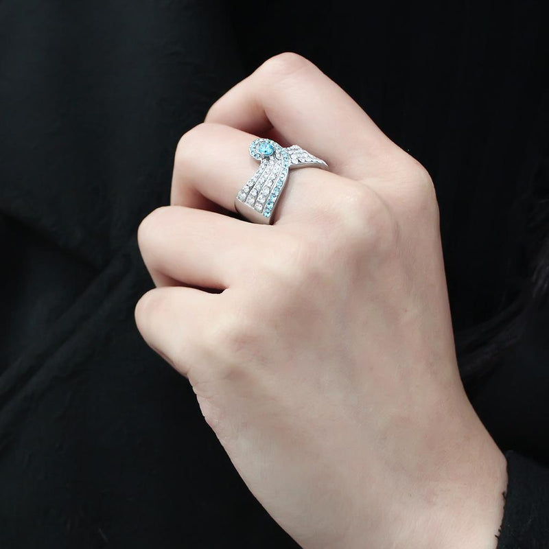 Rings For Women TK3572 No Plating Stainless Steel Ring with AAA Grade CZ