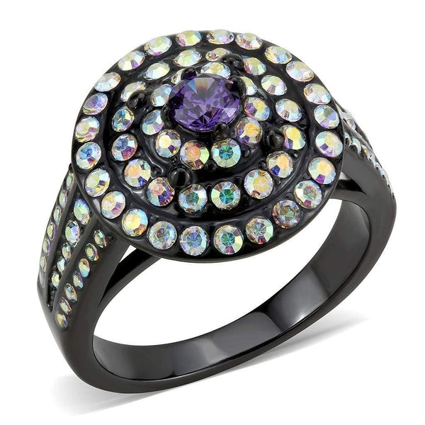 Rings For Women TK3580 Black - Stainless Steel Ring with Assorted