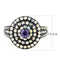 Rings For Women TK3580 Black - Stainless Steel Ring with Assorted
