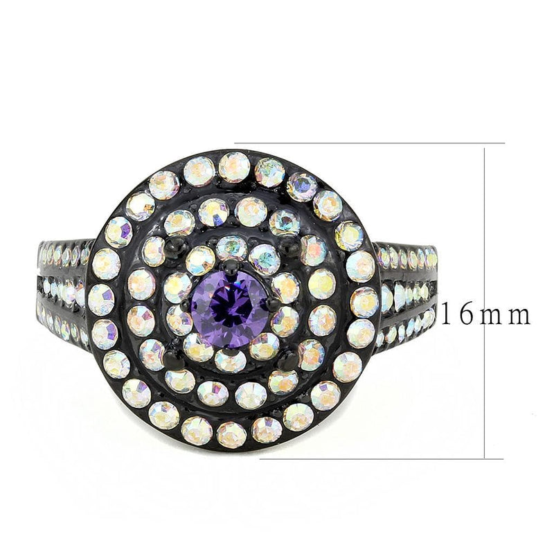 Rings For Women TK3580 Black - Stainless Steel Ring with Assorted