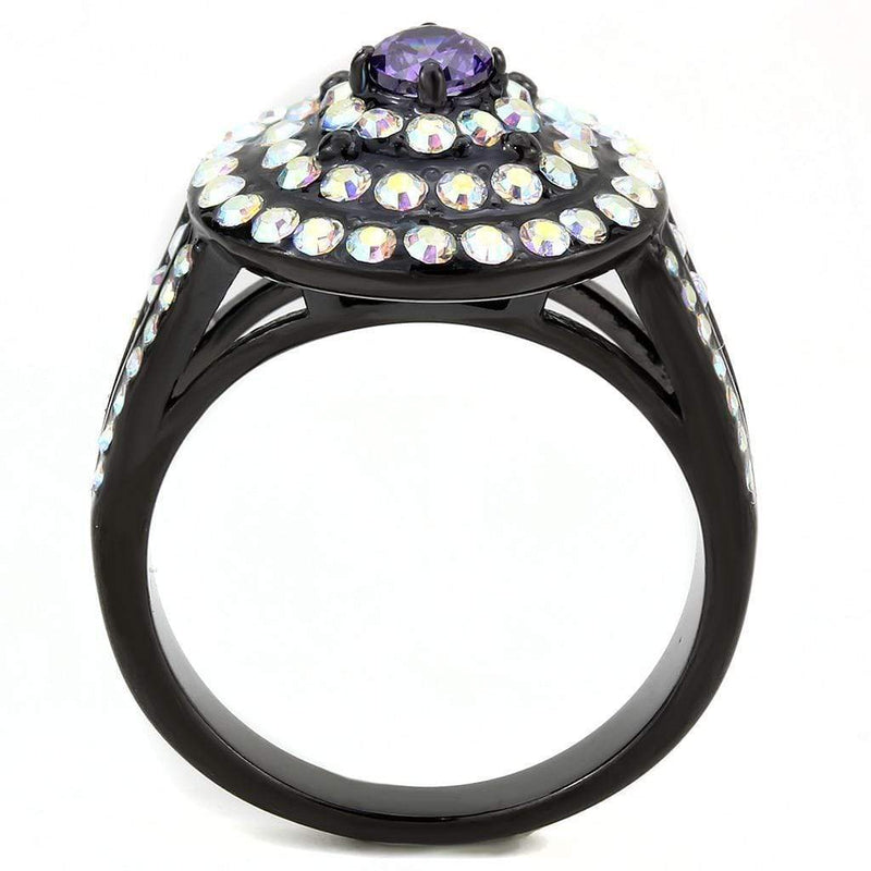 Rings For Women TK3580 Black - Stainless Steel Ring with Assorted