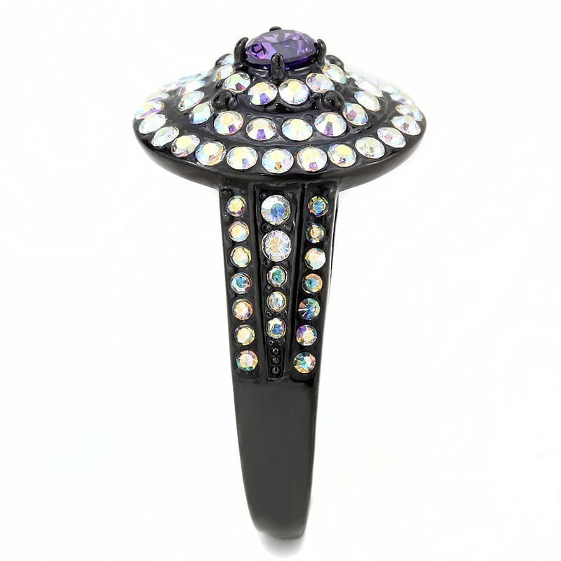 Rings For Women TK3580 Black - Stainless Steel Ring with Assorted