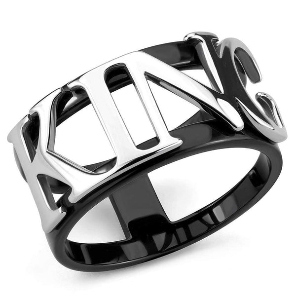 Rings For Women TK3583 Two-Tone Black - Stainless Steel Ring