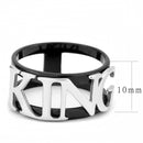 Rings For Women TK3583 Two-Tone Black - Stainless Steel Ring