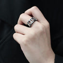 Rings For Women TK3583 Two-Tone Black - Stainless Steel Ring