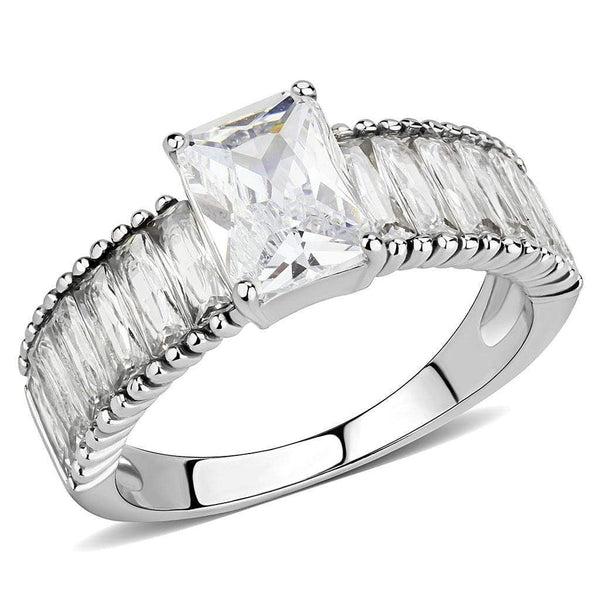 Rings For Women TK3608 No Plating Stainless Steel Ring with AAA Grade CZ