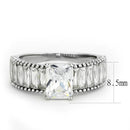 Rings For Women TK3608 No Plating Stainless Steel Ring with AAA Grade CZ