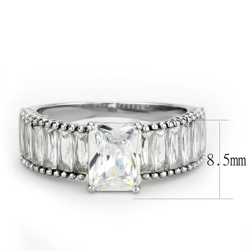 Rings For Women TK3608 No Plating Stainless Steel Ring with AAA Grade CZ