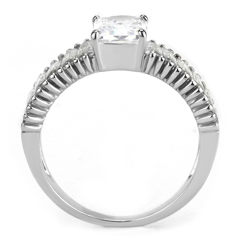 Rings For Women TK3608 No Plating Stainless Steel Ring with AAA Grade CZ