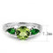 Silver Jewelry Rings Rings For Women TK3610 No Plating Stainless Steel Ring with Synthetic in Peridot Alamode Fashion Jewelry Outlet