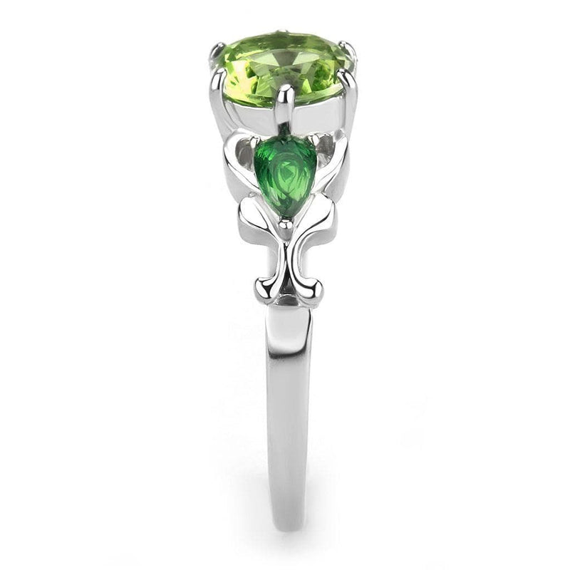 Rings For Women TK3610 No Plating Stainless Steel Ring with Synthetic in Peridot