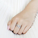 Silver Jewelry Rings Rings For Women TK3633 Stainless Steel Ring with AAA Grade CZ Alamode Fashion Jewelry Outlet