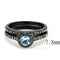 Rings For Women TK3634 Black - Stainless Steel Ring with Synthetic