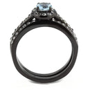 Rings For Women TK3634 Black - Stainless Steel Ring with Synthetic