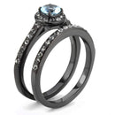 Rings For Women TK3634 Black - Stainless Steel Ring with Synthetic