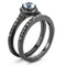 Rings For Women TK3634 Black - Stainless Steel Ring with Synthetic