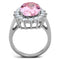 Rings For Women TK3676 Stainless Steel Ring with Synthetic in Rose