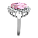 Rings For Women TK3676 Stainless Steel Ring with Synthetic in Rose