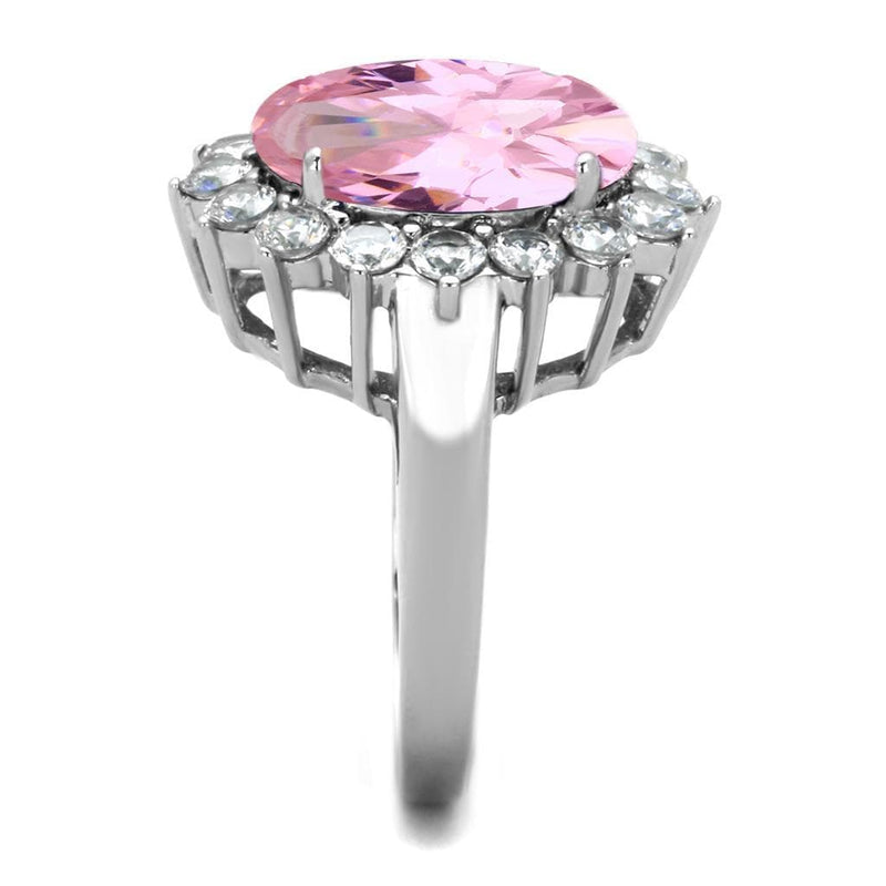 Rings For Women TK3676 Stainless Steel Ring with Synthetic in Rose