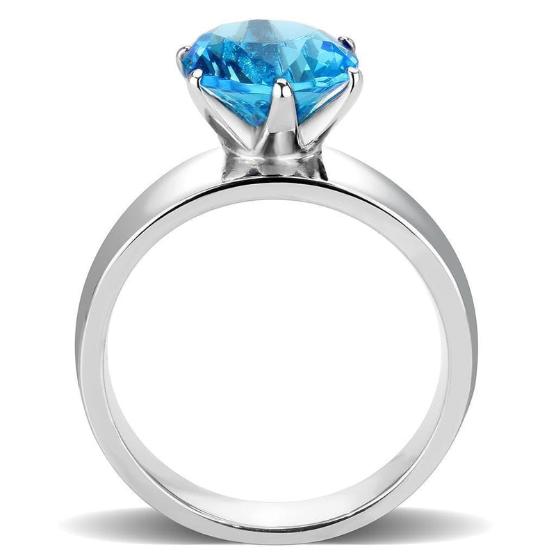 Silver Jewelry Rings Rings For Women TK52003 Stainless Steel Ring with Synthetic Alamode Fashion Jewelry Outlet