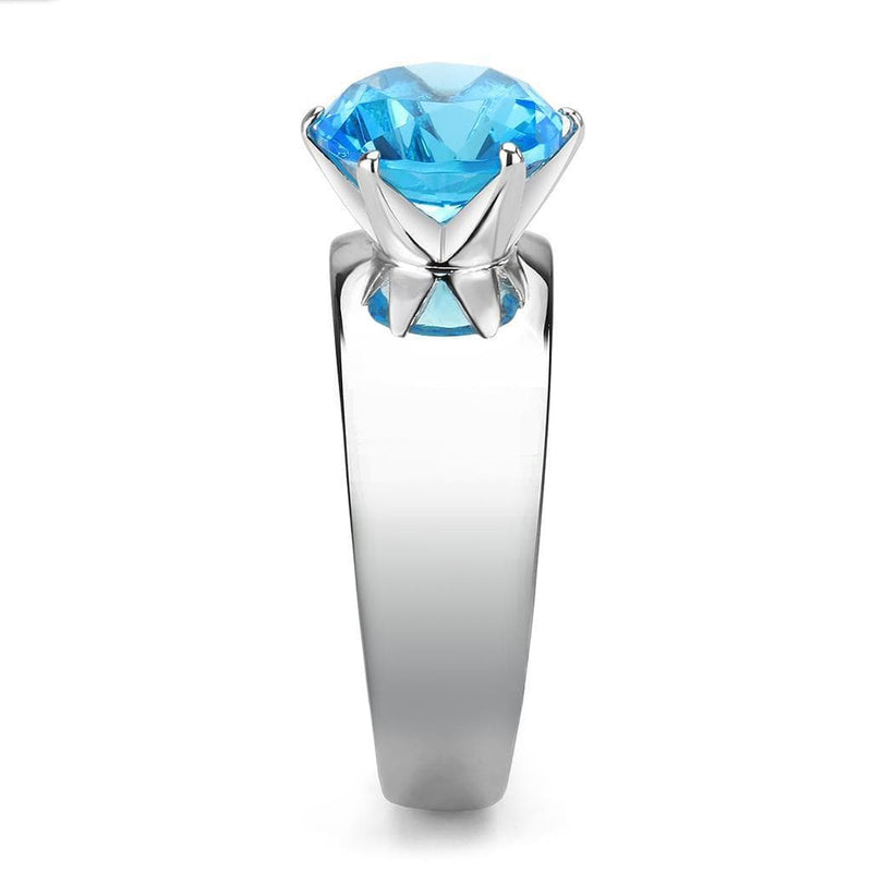 Silver Jewelry Rings Rings For Women TK52003 Stainless Steel Ring with Synthetic Alamode Fashion Jewelry Outlet